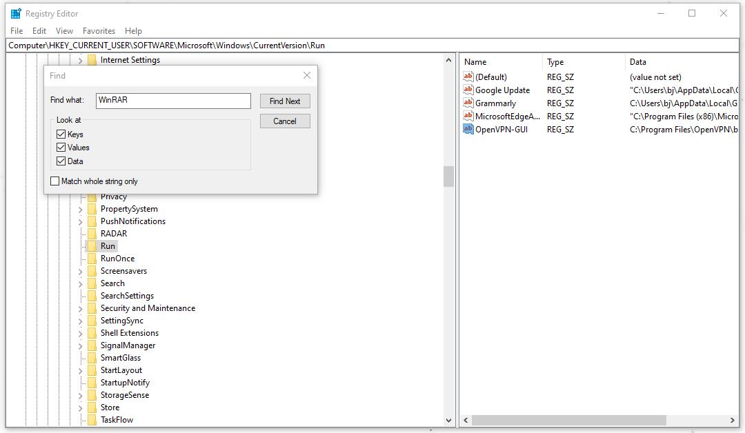 search WinRAR