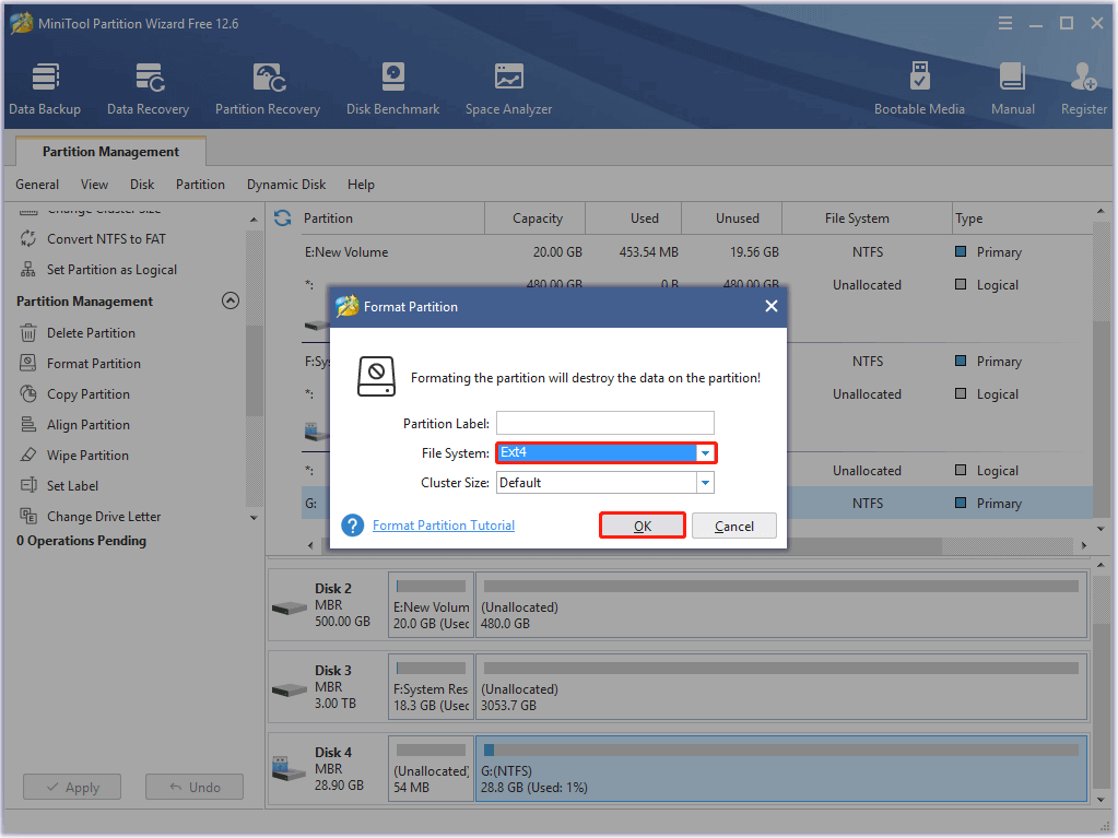 Format the SD card