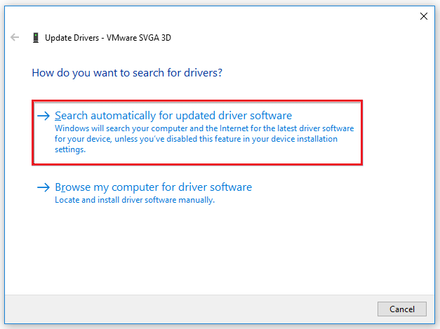 select the first option