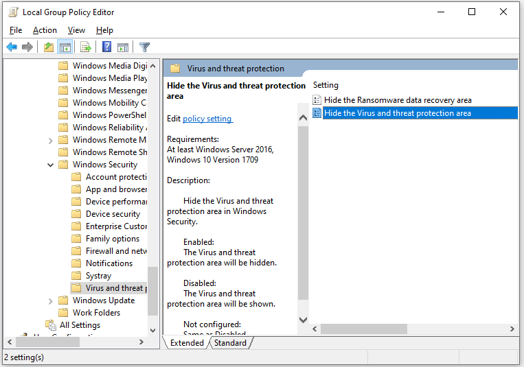 change Group Policy settings
