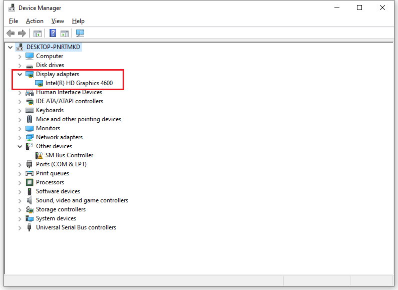 open Device Manager to see the Display adapters