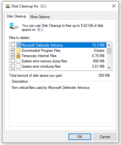 choose files to delete