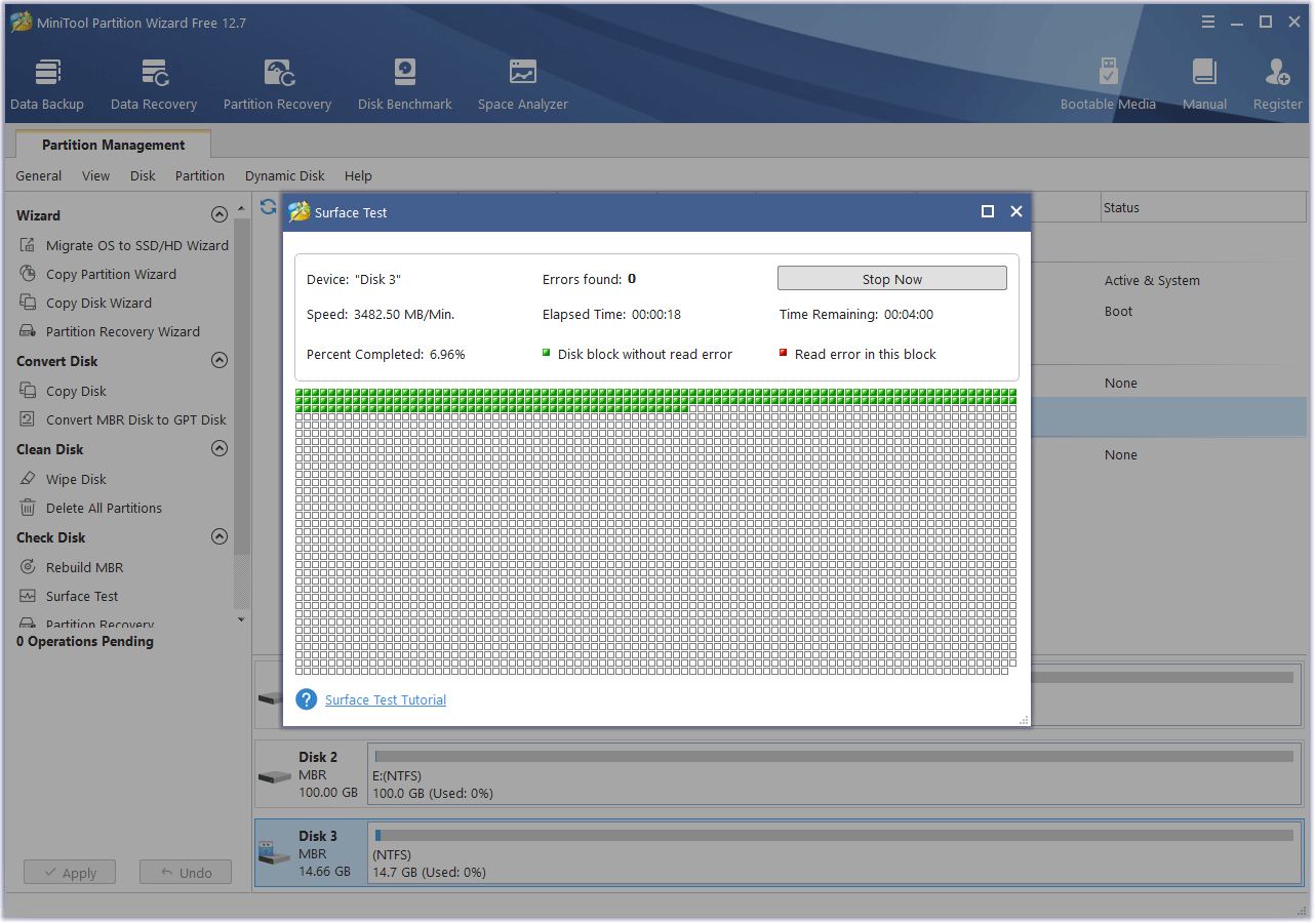 run Surface Test