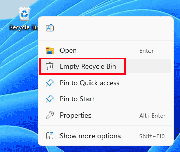 empty Recycle Bin