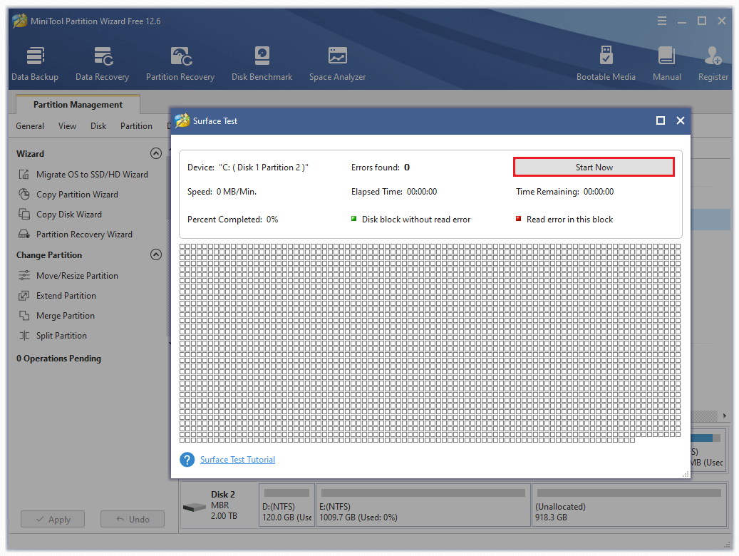 run Surface Test