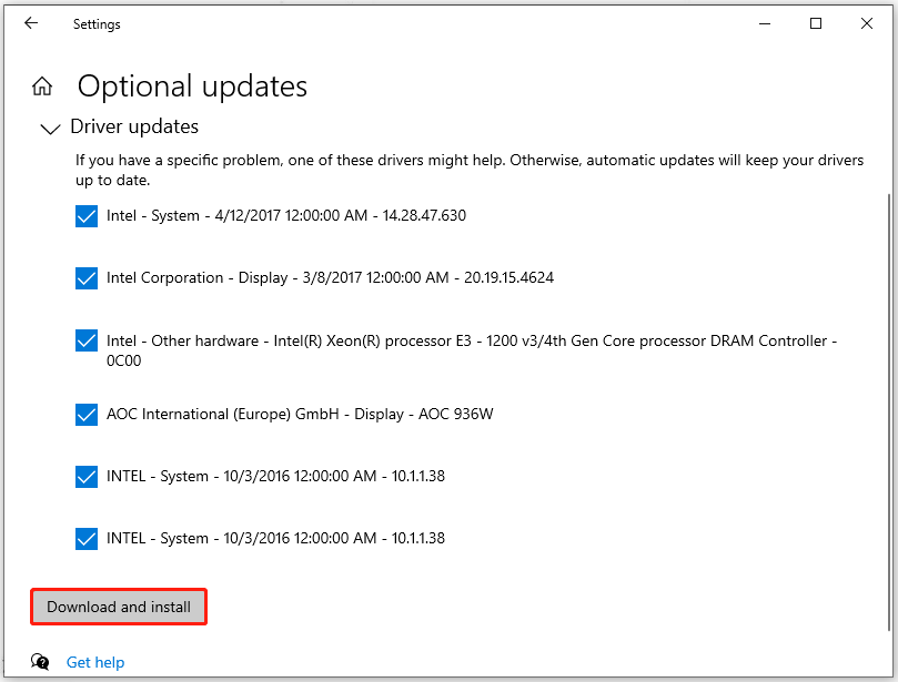 click Download and install