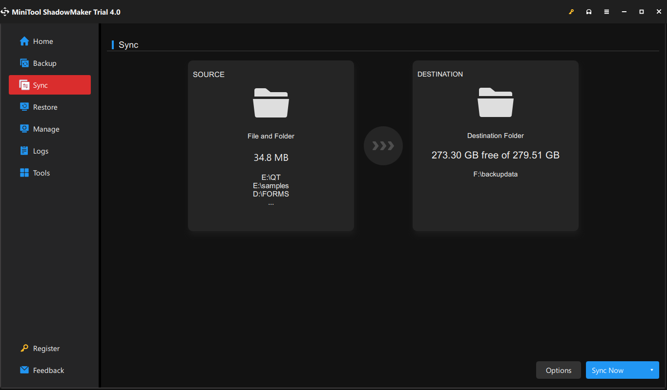  the Sync page