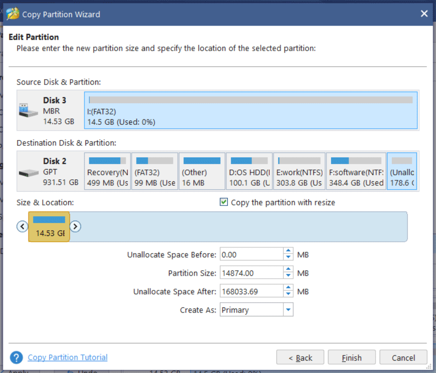 copy SD card partition