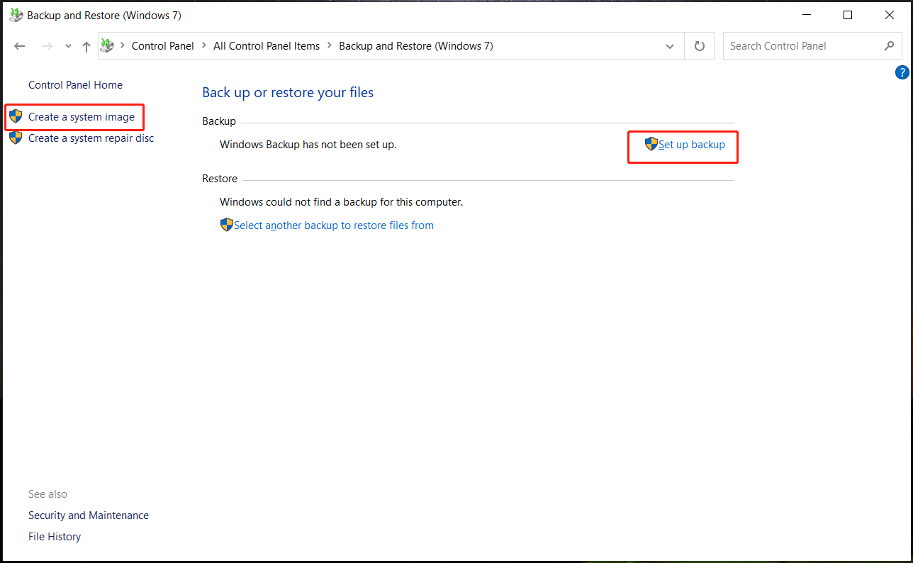 Backup and Restore Windows 10