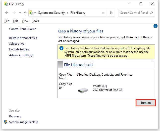 How to Enable or Disable File History in Windows? Look Here! - MiniTool