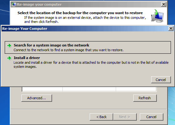 reimage computer over network