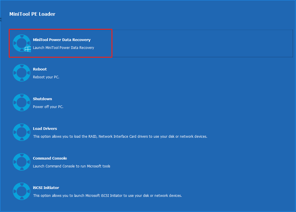 launch MiniTool Power Data Recovery