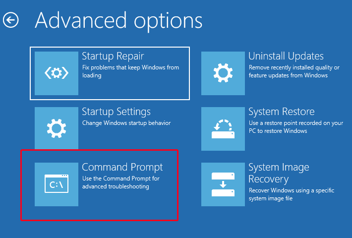 choose Command Prompt