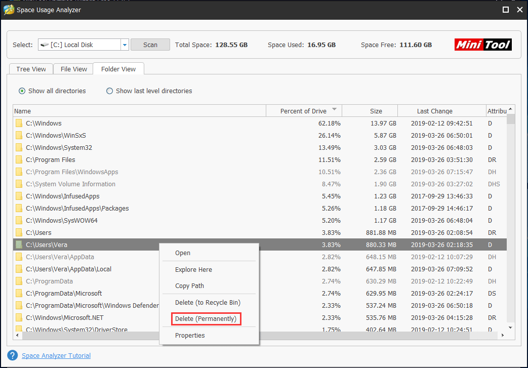 eliminar archivos innecesarios con Disk Analyzer