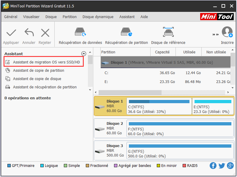  elija Migrar SO a SSD / HD para continuar