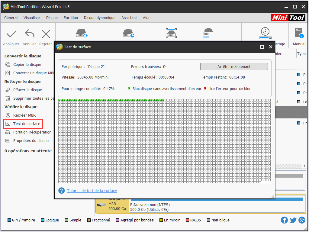 Disco de prueba de MiniTool Partition Wizard