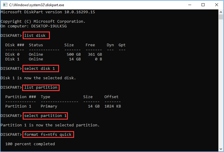 formatear la tarjeta SD en CMD