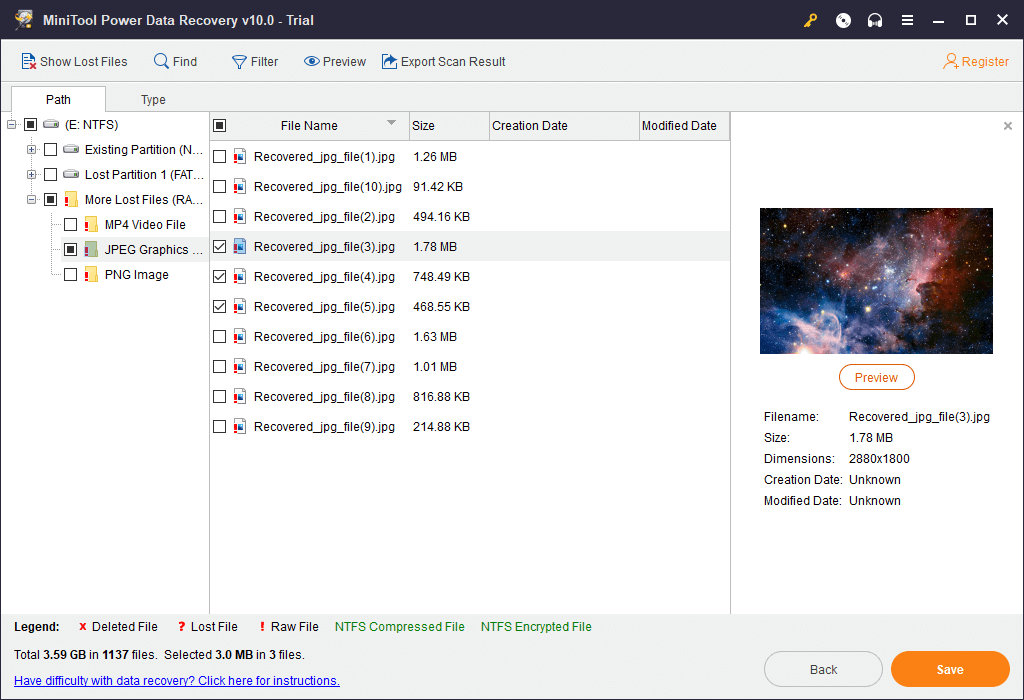 recuperar archivos borrados / perdidos del disco duro externo