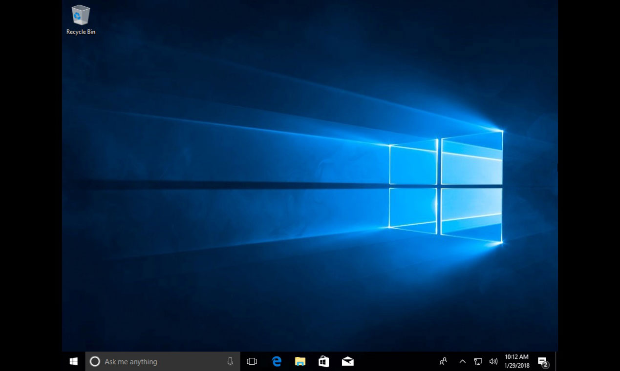 el escritorio de Windows 10