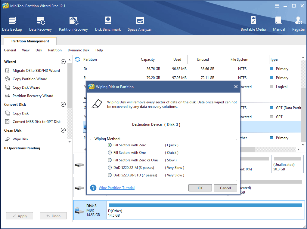 elige un método de limpieza