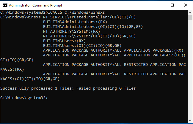 escriba el comando y presione enter para continuar