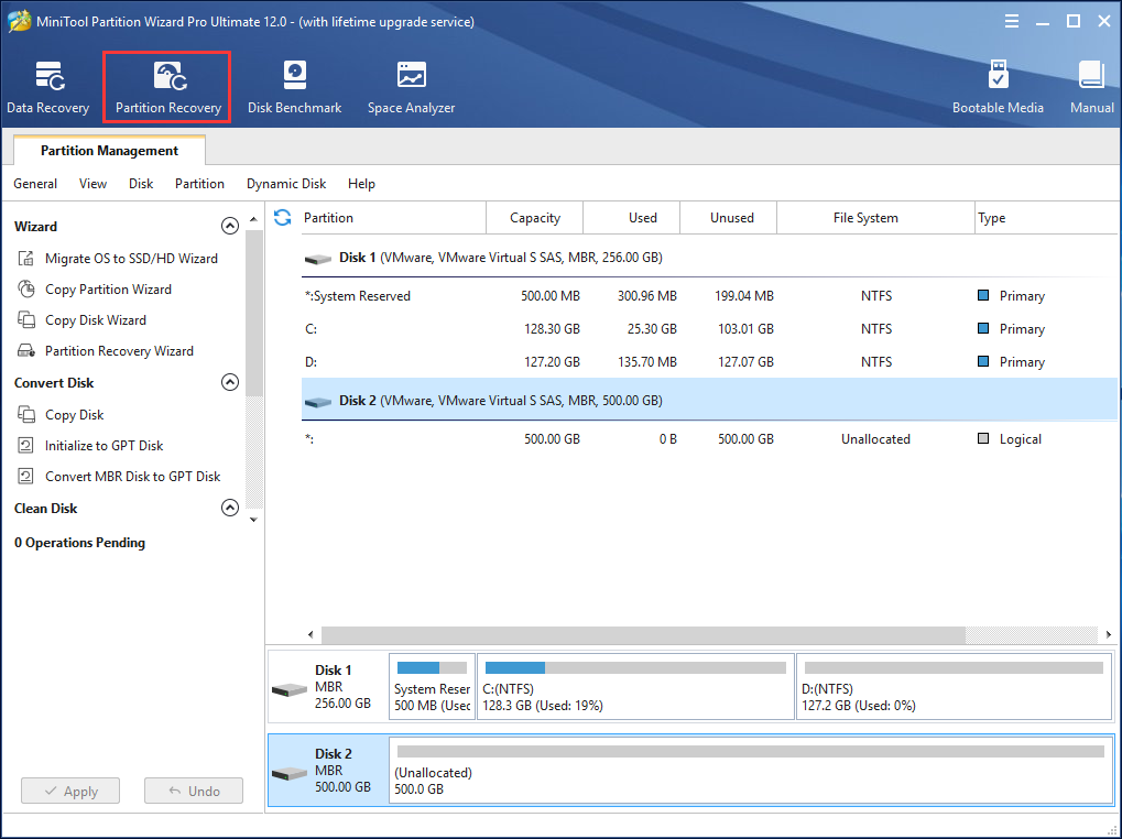 MiniTool Partition Wizard recuperación de particiones