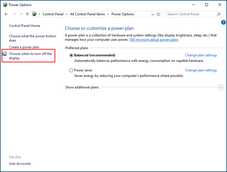 cambiar la configuración de energía___