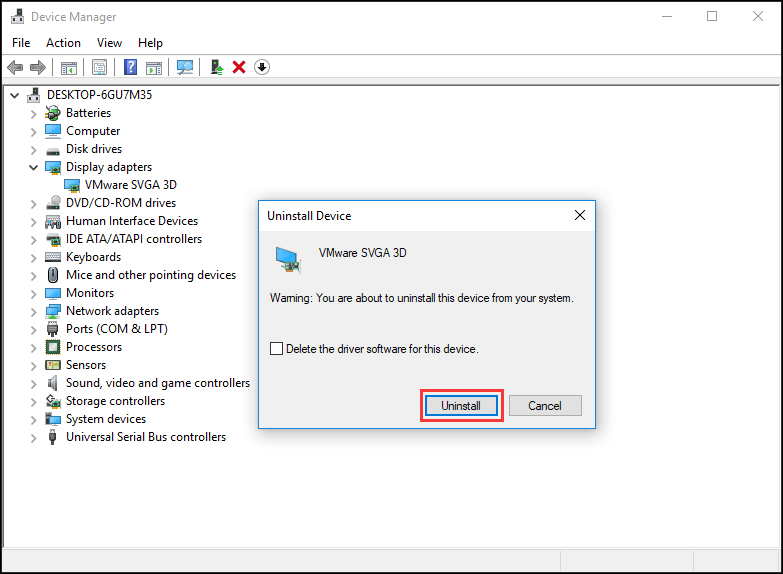 desinstala el controlador de la tarjeta gráfica para arreglar la pantalla negra de la computadora portátil