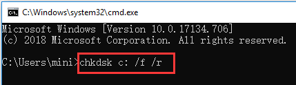 corregir el error de entrada de datos del kernel con chkdsk