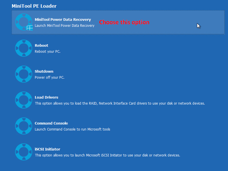 Inicie MiniTool Power Data Recovery