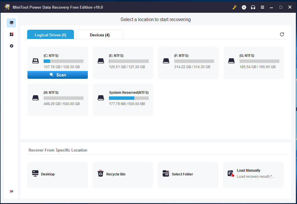 seleccione un módulo de recuperación para recuperar archivos dll faltantes