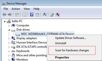 buscar cambios de hardware