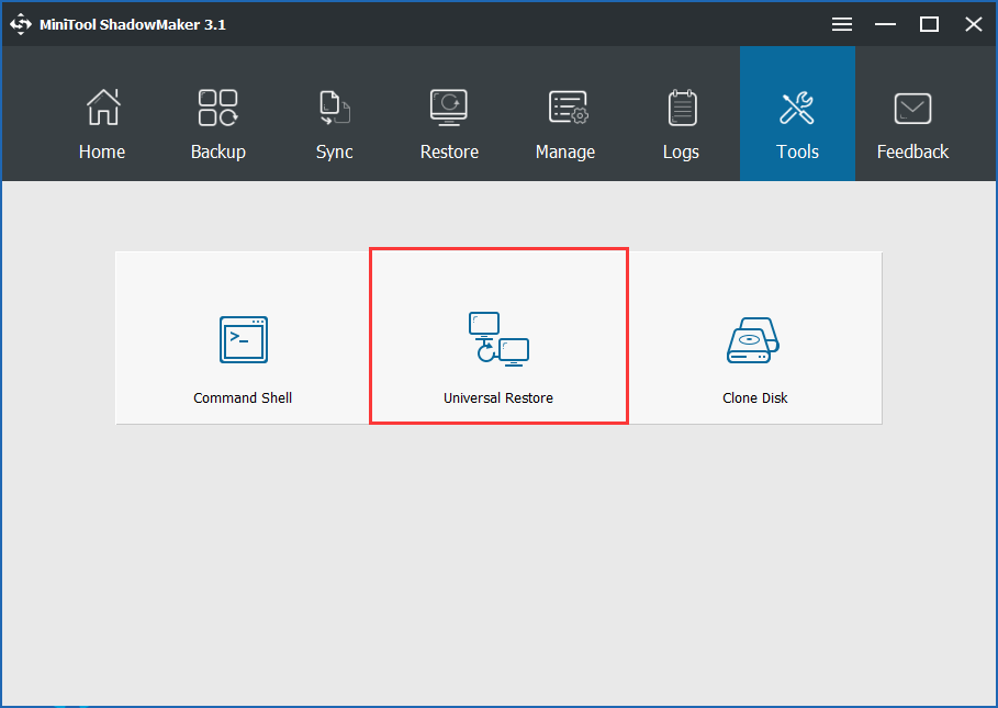 realizar una restauración universal después de cambiar la placa base y la CPU