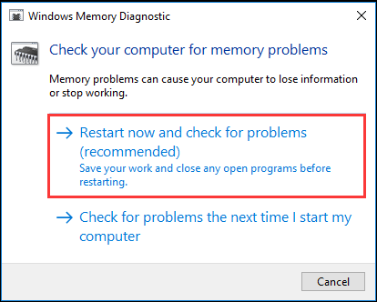 Diagnóstico de memoria de Windows