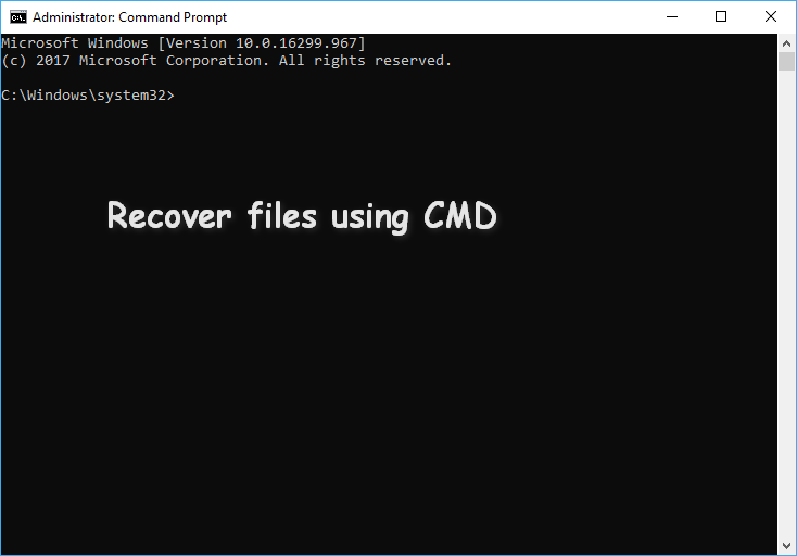 recuperar archivos usando CMD