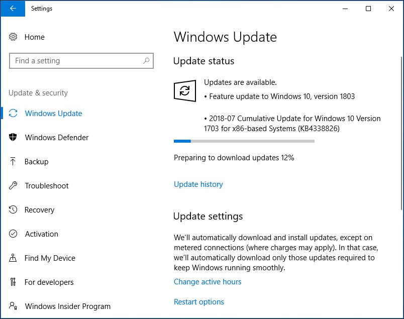 comprobar si hay actualizaciones de Windows