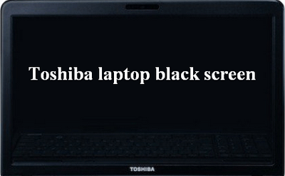 Laptop toshiba pantalla negra