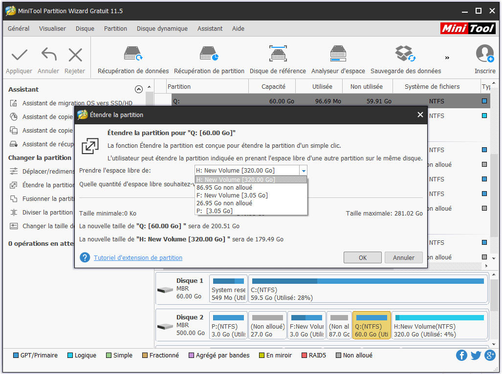 étendre la taille de la partition de bootcamp