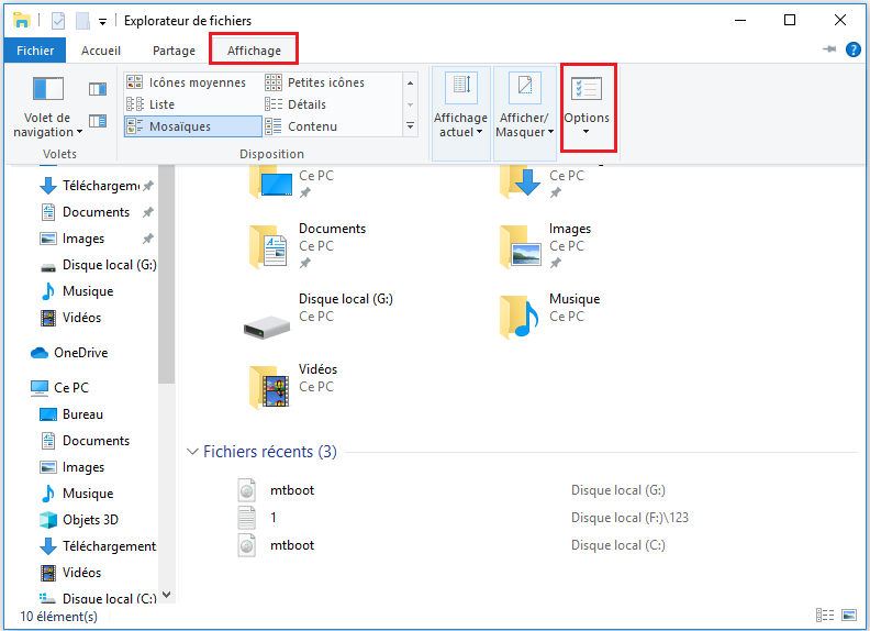 Ouvrez l'Explorateur de fichiers de Windows 10