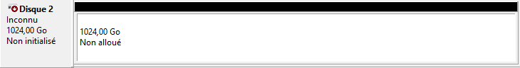 aucun espace disque n'est affiché dans Gestion de disques