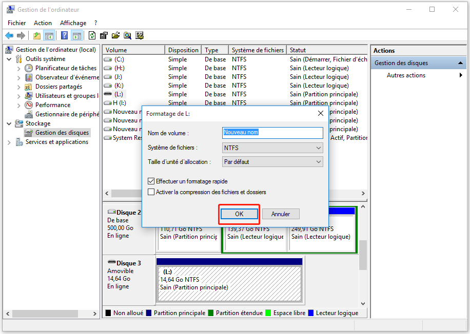 formater une partition