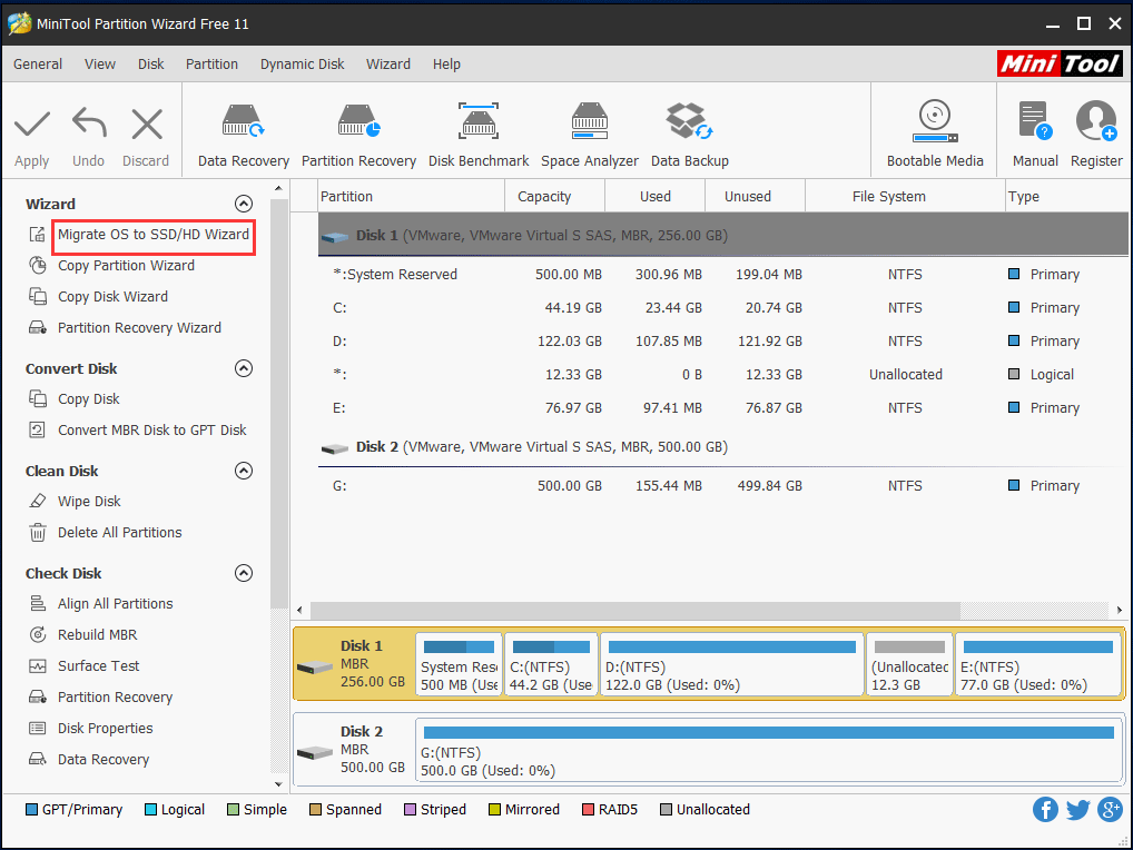 migrer Windows vers SSD / HDD