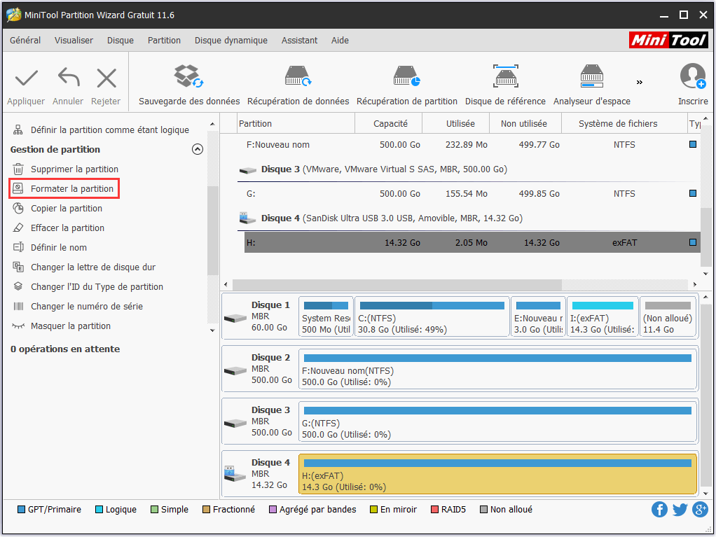 Formater une partition