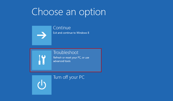 choisir Troubleshoot