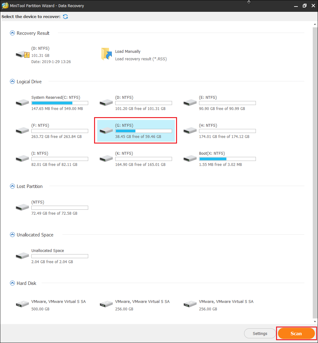 cliquez sur la partition à analyser