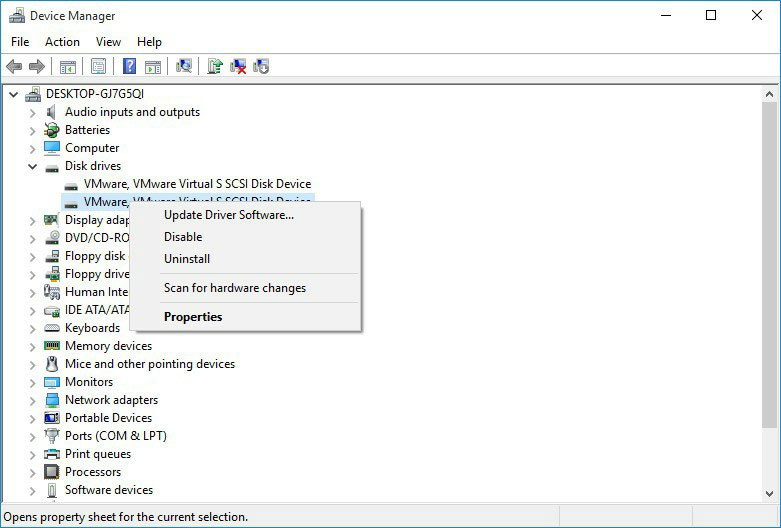 désinstaller le pilote dans Windows 10