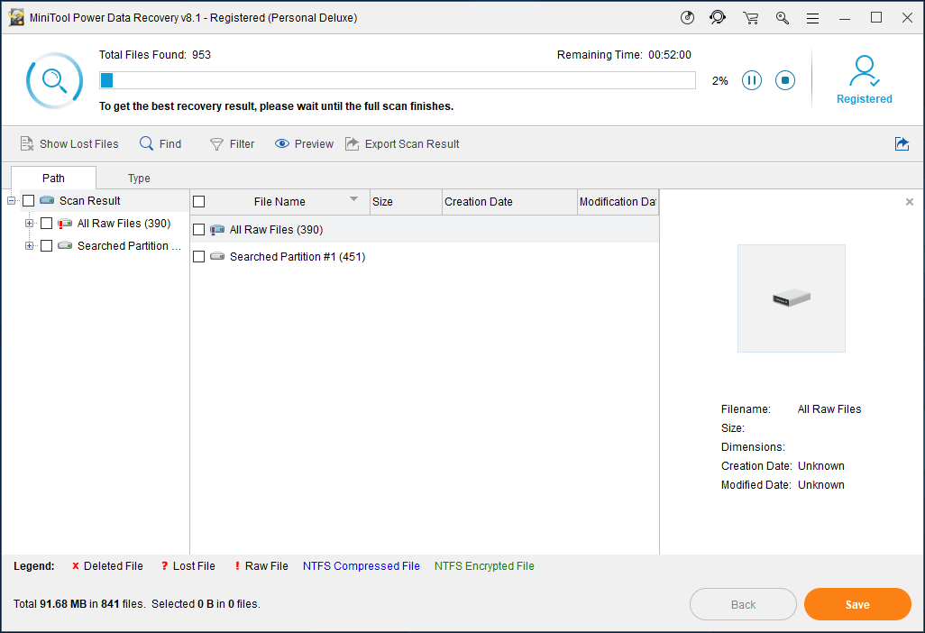 ce logiciel analysera le disque cible