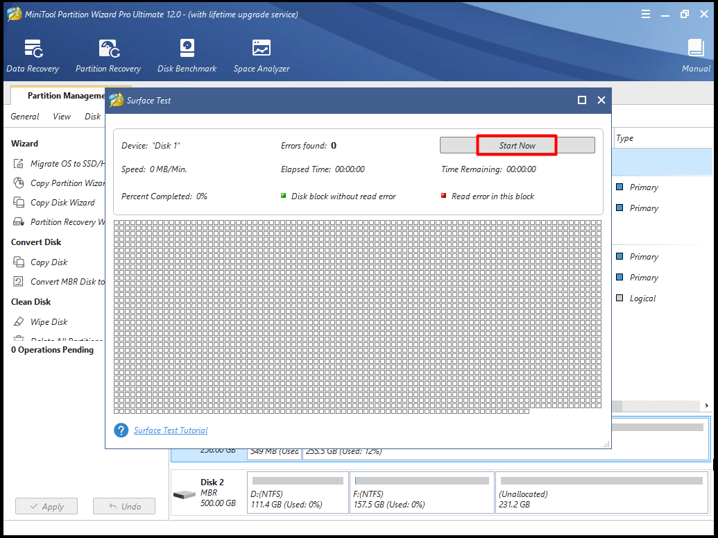  cliquez sur démarrer maintenant pour commencer le processus