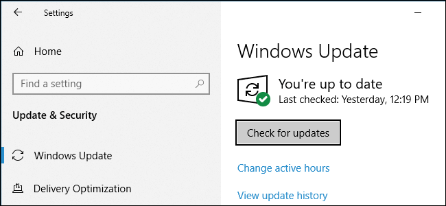 vérifier les mises à jour Windows 10