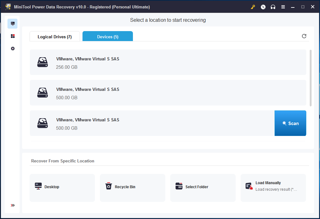 choisir un disque dur externe à analyser